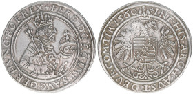 Ferdinand I. 1522-1558-1564
Guldentaler zu 60 Kreuzer, 1560. Hall
24,48g
MT 138
vz-