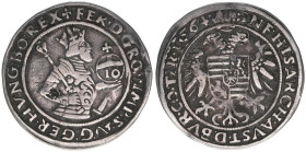 Ferdinand I. 1522-1558-1564
10 Kreuzer, 1564. Hall
3,97g
Markl 1771
ss