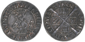 Ferdinand I. 1522-1564
6 Kreuzer, ohne Jahr. Hall
2,82g
MT 89
vz