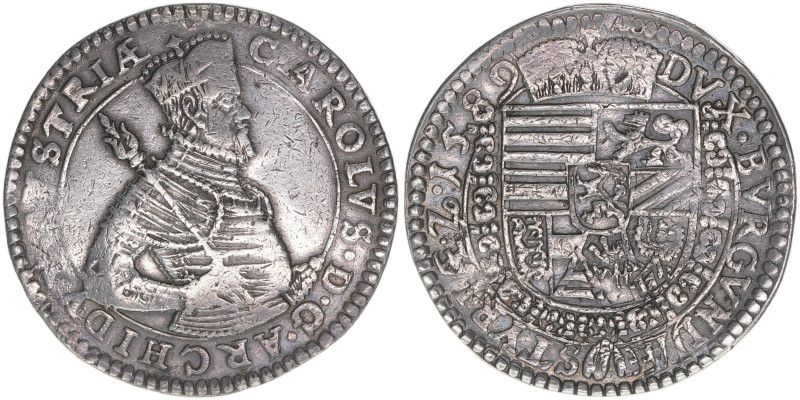 Erzherzog Karl 1564-1590
Reichstaler, 1589. Graz
28,31g
Dav.8127
HSp.?
ss-