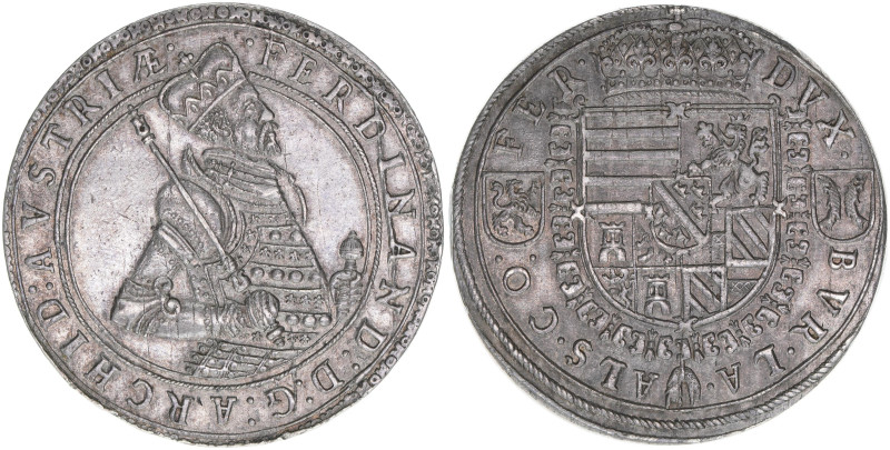 Erzherzog Ferdinand 1564-1595
Doppeltaler, ohne Jahr. Ensisheim
56,64g
Enz.2
kl....