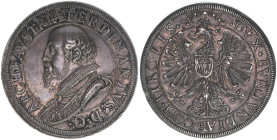 Erzherzog Ferdinand 1564-1595
Doppeltaler, ohne Jahr. sehr selten in dieser Erhaltung
Hall
56,84g
MT 310/308
vz+