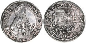 Erzherzog Ferdinand 1564-1595
1/4 Taler, ohne Jahr. Ensisheim
7,15g
gereinigt
vz-