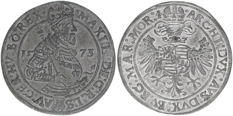 Maximilian II. 1564-1576
Zinnabschlag vom Taler, 1573. Prag
21,80g
vz