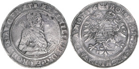 Maximilian II. 1564-1576
Taler, 1576. Mm. Georg Satny
Kuttenberg
28,52g
gereinigt
ss