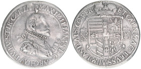Erzherzog Maximilian 1602-1618
Taler, 1616. Ensisheim
27,20g
Dav.3327
s/ss