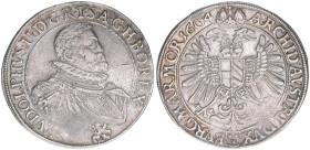 Rudolph II. 1576-1612
Taler, 1604. Mm.Jan Lasanz - sehr selten
Prag
28,66g
Halacka 313
ss+