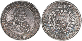 Matthias 1612-1619
Taler, 1616. Mm. M. Fellner,
Wien
28,34g
ss/vz