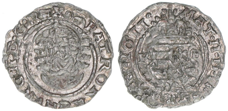 Matthias 1608-1619
Denar, 1611 KB. Kremnitz
0,55g
ss+