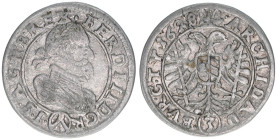 Ferdinand II.1619-1637
3 Kreuzer, 1628. Wien
1,62g
Herinek 1045
ss