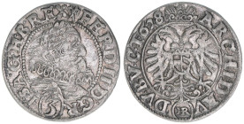 Ferdinand II. 1619-1637
Groschen, 1628 HR. Breslau
1,48g
Herinek 1284
ss