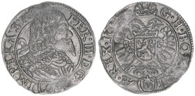 Ferdinand III. 1637-1657
3 Kreuzer, 1644. Prag
1,72g
Herinek 745
ss/vz