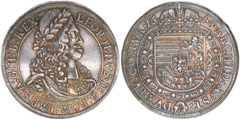 Leopold I. 1657-1705
Taler, 1668. Hall
28,46g
ss/vz