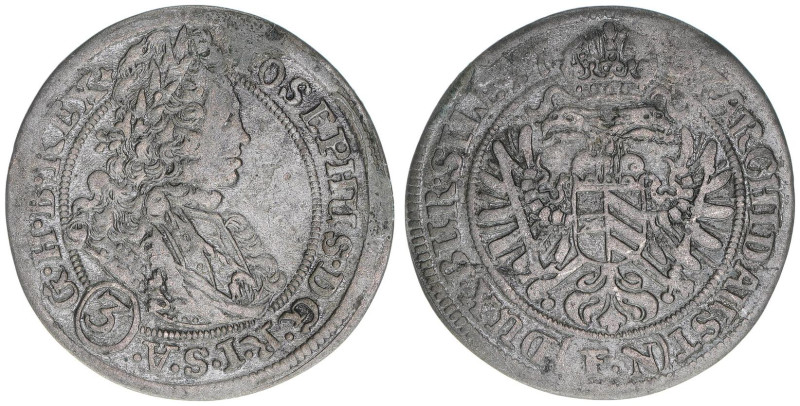 Joseph I. 1705-1711
Groschen, 1707. 1,55g
ss-