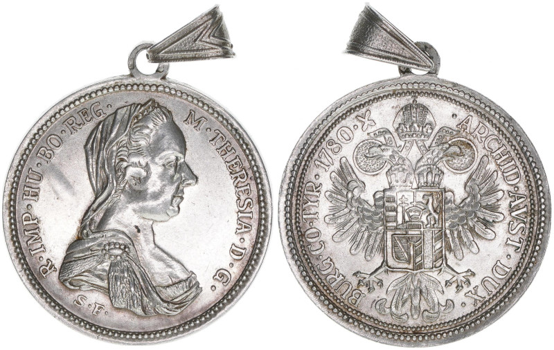 Maria Theresia 1740-1780
tragbare Medaille, 1780/NP. Erzeugnis des 20.Jhdt.
10,0...