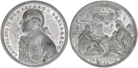 Leopold II. 1790-1792
Zinnmedaille, 1790. auf die Krönung
37,03g
Förschner 397
ss/vz
