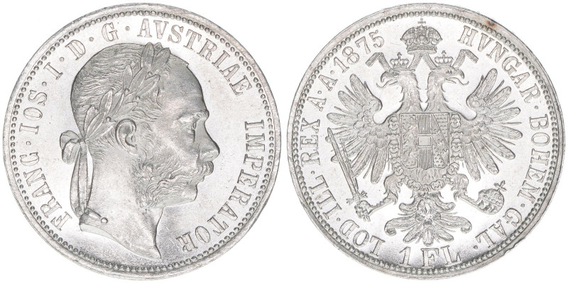 Franz Joseph I. 1848-1916
1 Gulden, 1875. Wien
12,35g
ANK 31
stfr