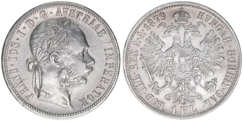 Franz Joseph I. 1848-1916
1 Gulden, 1879. Wien
12,29g
ANK 31
ss/vz