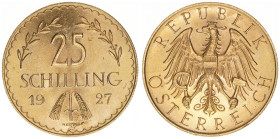 25 Schilling, 1927
Gold. 5,88g
ANK 3
stfr-