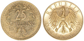 25 Schilling, 1928
Gold. 5,88g
ANK 3
vz+