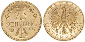 25 Schilling, 1929
Gold. 5,88g
ANK 3
vz/stfr