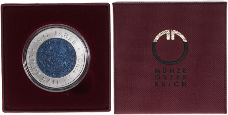 25-Euro Sondergedenkmünzen Bimetall Niob
25 Euro, 2003. 700 Jahre Stadt Hall in ...