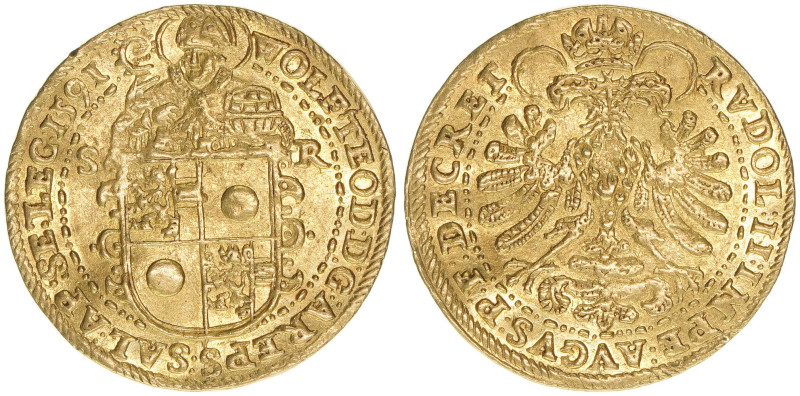 Wolf Dietrich von Raitenau 1587-1612
Erzbistum Salzburg. 2 Dukaten, 1591. nach d...