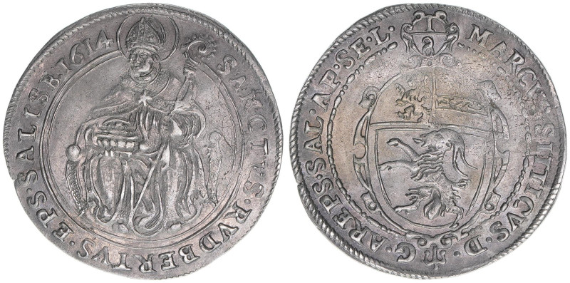 Markus Sittikus 1612-1619
Erzbistum Salzburg. 1/8 Taler, 1614. sehr selten
Salzb...