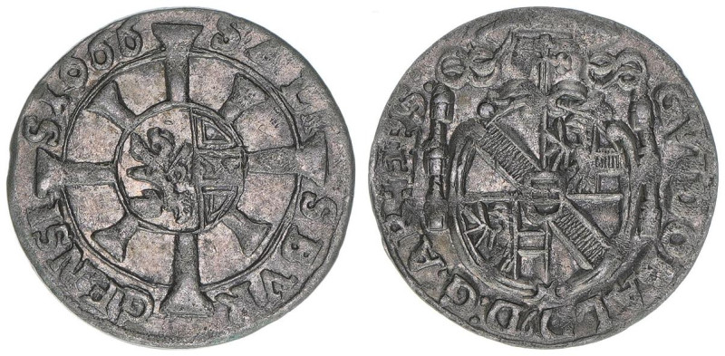 Guiodobald Graf Thun-Hohenstein 1654-1668
Erzbistum Salzburg. 1 Kreuzer, 1666. S...