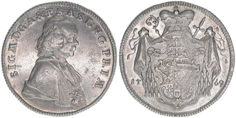 Sigismund III. Graf Schrattenbach 1753-1771
Erzbistum Salzburg. 1/2 Taler, 1769....