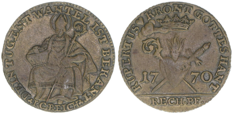 Sigismund III. Graf Schrattenbach 1753-1771
Erzbistum Salzburg. Jeton/Rechenpfen...