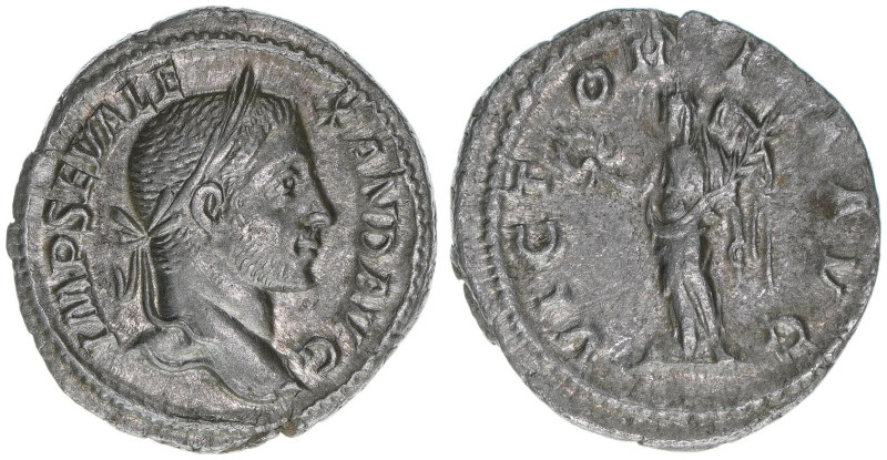 Severus Alexander 222-235
Römisches Reich - Kaiserzeit. Denar. VICTORIA AVG
Rom
...