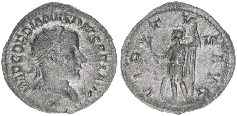 Gordianus III. Pius 238-244
Römisches Reich - Kaiserzeit. Antoninian. VIRTVS AVG...