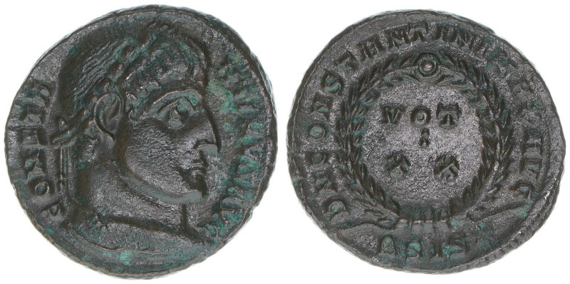 Constantinus I. 307-337
Römisches Reich - Kaiserzeit. Follis, ohne Jahr. VOT XX
...