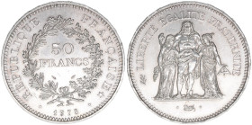 Republik
Frankreich. 50 Francs, 1978. Silber
29,82g
Schön 237
AG900
stfr-