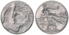 Victor Emanuel III. 1900-1946
Italien. 20 Centesimi, 1921. 4,04g
Schön 45
vz