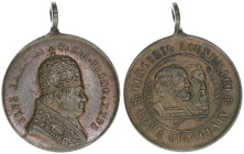 Papst Pius IX.
Italien Kirchenstaat. Gedenkmünze, 1869. aus Anlass des Vatikanischen Konzils
3,23g
vz