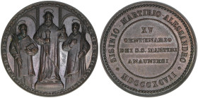 XV Centenario, 1897
Italien Kirchenstaat. Bronze mit herrlicher Tönung. 33,78g
vz/stfr
