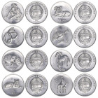 1/2 Chon Tierserie, 2002
Nordkorea. Lot mit 8 Münzen. 17,53g
KM#183-190
stfr