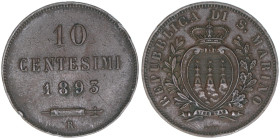 10 Centesimi, 1893 R
San Marino. 10,06g. Khant/Schön 2
ss