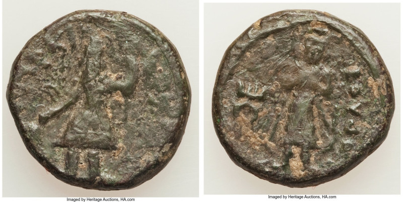 INDIA. Kushan Empire. Kanishka I (ca. AD 127-151). AE didrachm (21mm, 8.40 gm, 1...