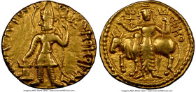 INDIA. Kushan Empire. Vasudeva I (ca. AD 192-225). AV dinar (20mm, 7.90 gm, 12h). NGC VF 5/5 - 4/5. Kushan standard, Bactria, main mint (probably Balk...
