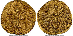 INDIA. Kushan Empire. Vasudeva II (ca. AD 267-300). AV dinar (22mm, 7.87 gm, 12h). NGC MS 4/5 – 4/5. Kushan standard, Mathura/Gandhara, main mint. ÞAO...