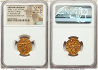 INDIA. Kushan Empire. Shaka (ca. AD 325-345). AV dinar (21mm, 7.87 gm, 11h). NGC Choice AU 4/5 - 4/5. Reduced Kushan standard, uncertain mint. Illegib...