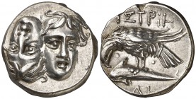 (313-280 a.C.). Tracia. Istros. Dracma. (S. 1669 var) (CNG. III, 1802). 5,94 g. Bella. EBC+.