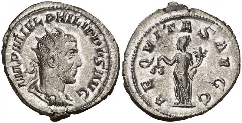 (245-247 d.C.). Filipo I. Antoniniano. (Spink 8918) (S. 9) (RIC. 27b). 4,31 g. B...