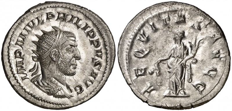 (245-247 d.C.). Filipo I. Antoniniano. (Spink 8918) (S. 9) (RIC. 27b). 4,02 g. B...