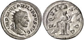 (245-247 d.C.). Filipo I. Antoniniano. (Spink 8918) (S. 9) (RIC. 27b). 4,02 g. Bella. S/C-/EBC+.