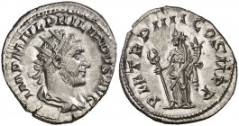 (247 d.C.). Filipo I. Antoniniano. (Spink 8946) (S. 136) (RIC. 4). 3,71 g. Bella. S/C.