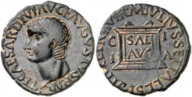 Ilici (Elx). Tiberio. As. (FAB. 1522) (ACIP. 3207a). 11,33 g. EBC.